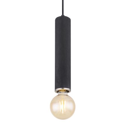 Globo - Lampadario a sospensione con filo 1xE27/60W/230V legno nero