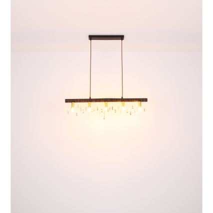 Globo 15532-5HB - Lampada a sospensione su cavo KIRA 5xE14/40W/230V nera