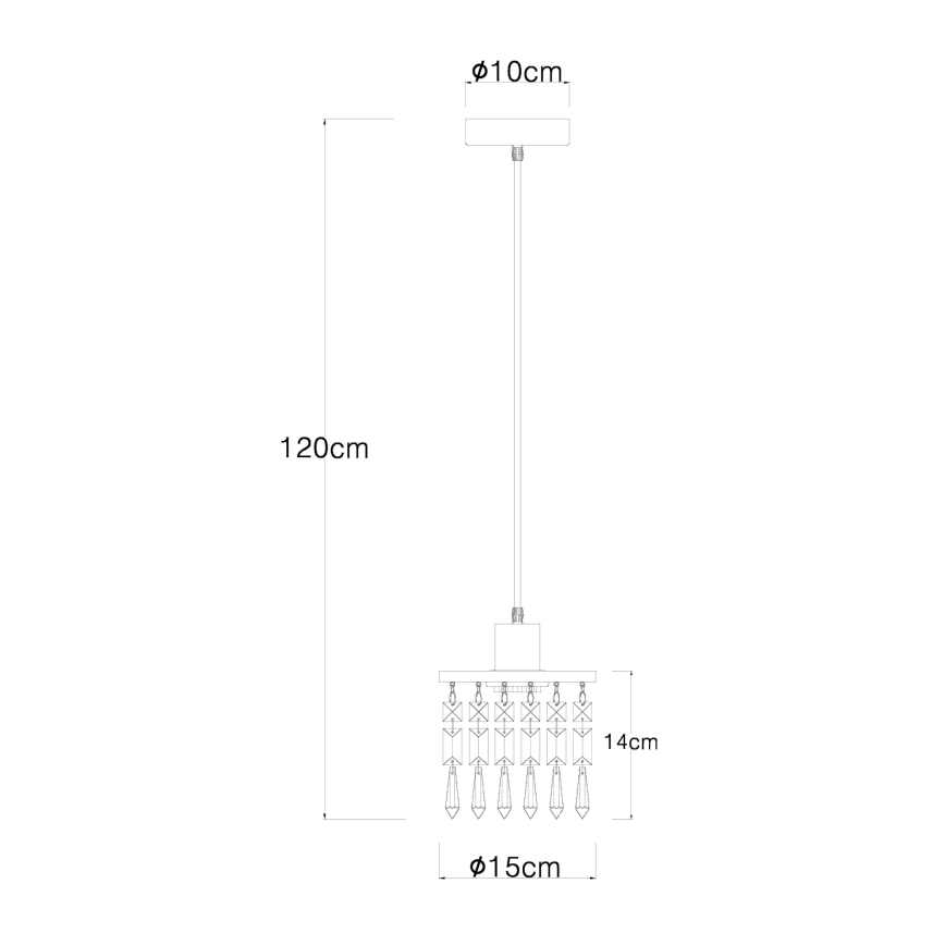 Globo 15533H - Lampadario a sospensione con filo COMMA 1xE27/40W/230V