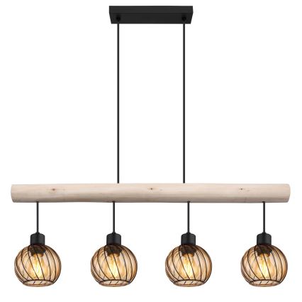Globo - Lampadario a sospensione con filo 4xE27/15W/230V