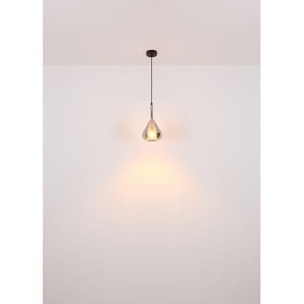 Globo - Lampadario a sospensione con filo 1xE27/60W/230V diametro 20 cm nero