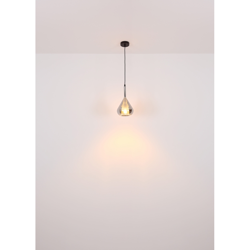 Globo - Lampadario a sospensione con filo 1xE27/60W/230V diametro 20 cm nero