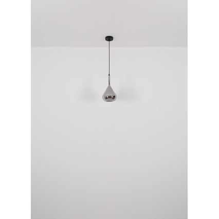 Globo - Lampadario a sospensione con filo 1xE27/60W/230V diametro 20 cm nero