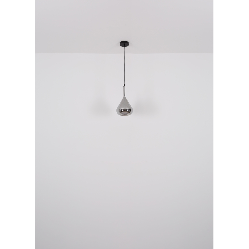 Globo - Lampadario a sospensione con filo 1xE27/60W/230V diametro 20 cm nero