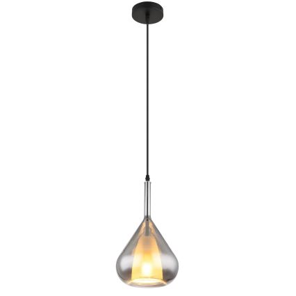 Globo - Lampadario a sospensione con filo 1xE27/60W/230V diametro 20 cm nero