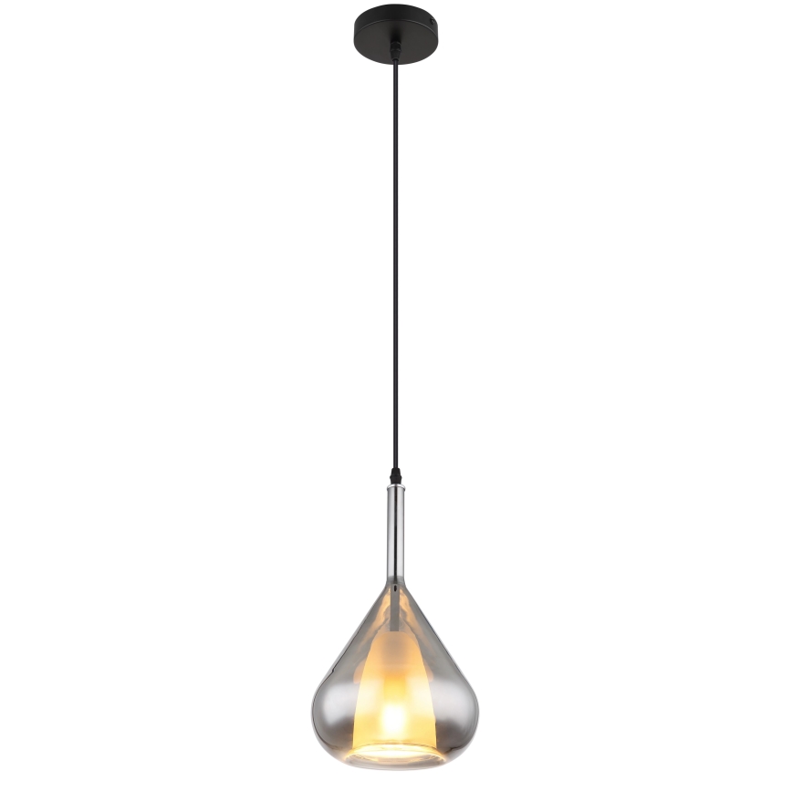 Globo - Lampadario a sospensione con filo 1xE27/60W/230V diametro 20 cm nero