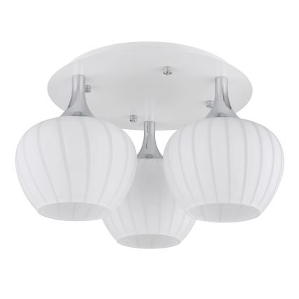 Globo - Lampadario a plafone 3xE27/40W/230V bianco