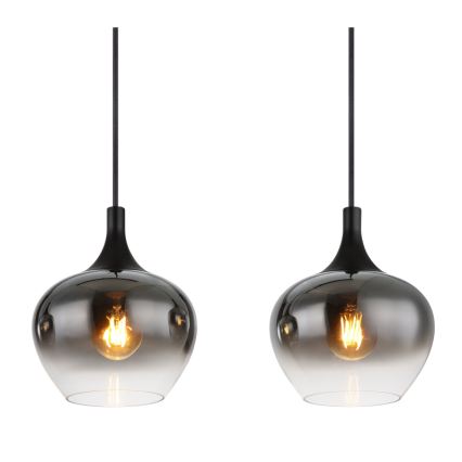 Globo - Lampadario sospeso a cavo 4xE27/40W/230V nero