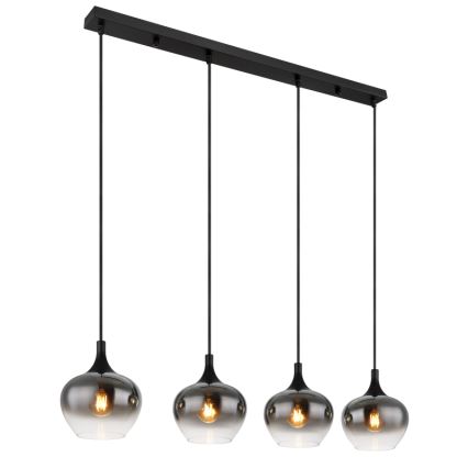Globo - Lampadario sospeso a cavo 4xE27/40W/230V nero
