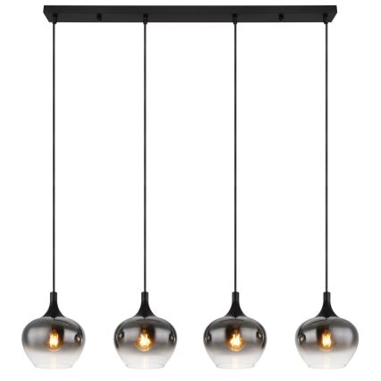Globo - Lampadario sospeso a cavo 4xE27/40W/230V nero