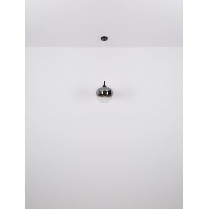 Globo - Lampadario a sospensione con filo 1xE27/60W/230V nero