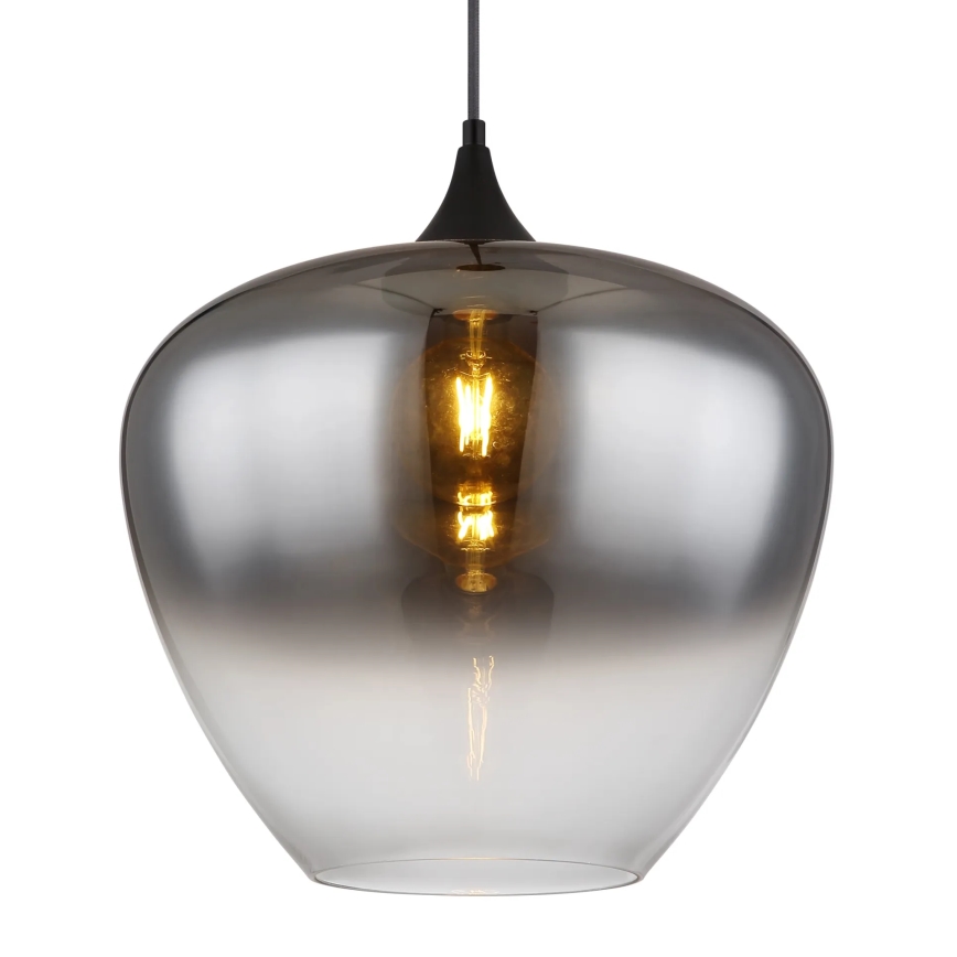 Globo - Lampadario a sospensione con filo 1xE27/60W/230V diametro 40 cm nero