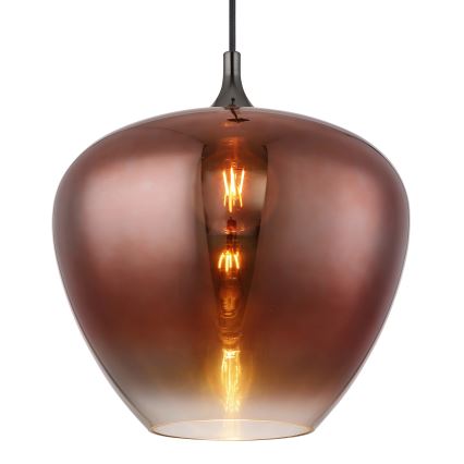 Globo - Lampadario a sospensione con filo 1xE27/60W/230V diametro 40 cm rame