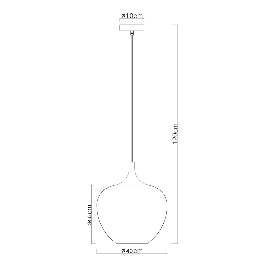 Globo - Lampadario a sospensione con filo 1xE27/60W/230V diametro 40 cm rame