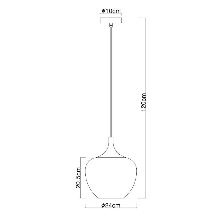 Globo - Lampadario a sospensione con filo 1xE27/60W/230V diametro 24 cm rame