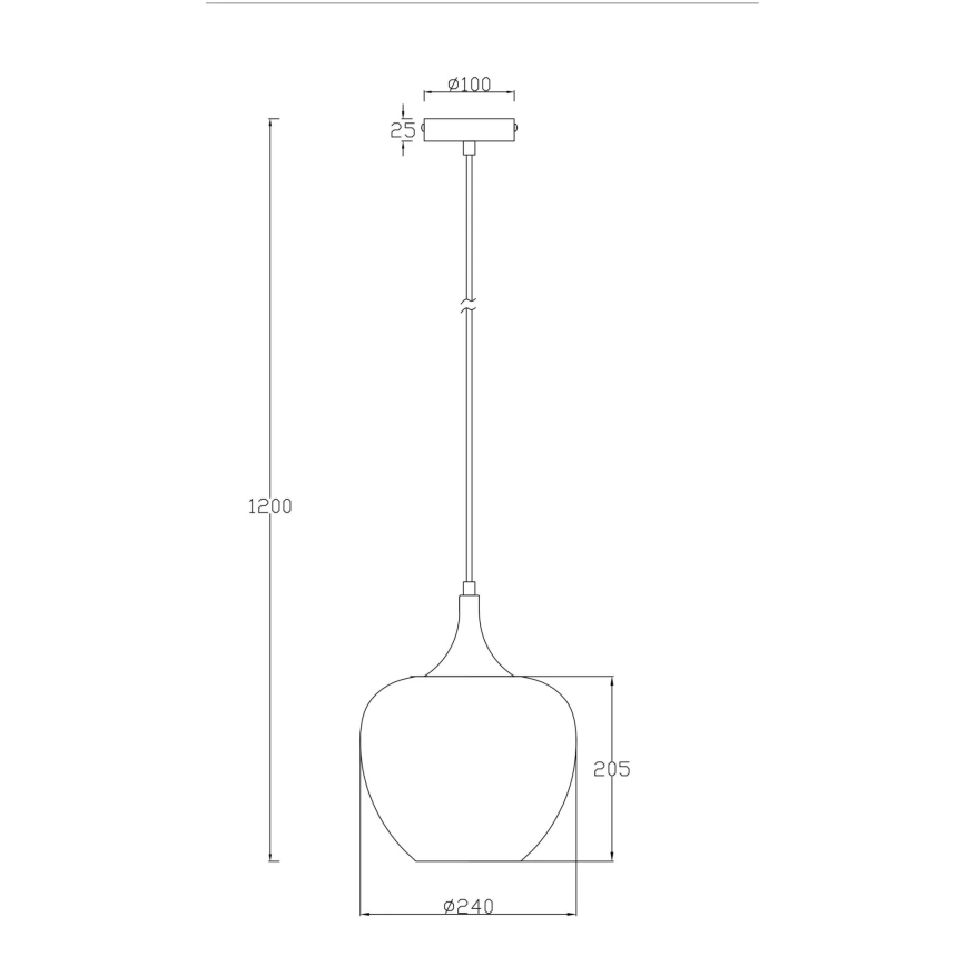 Globo - Lampadario a sospensione con filo 1xE27/40W/230V diametro 24 cm bianco/antracite
