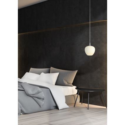 Globo - Lampadario a sospensione con filo 1xE27/60W/230V diametro 24 cm bianco