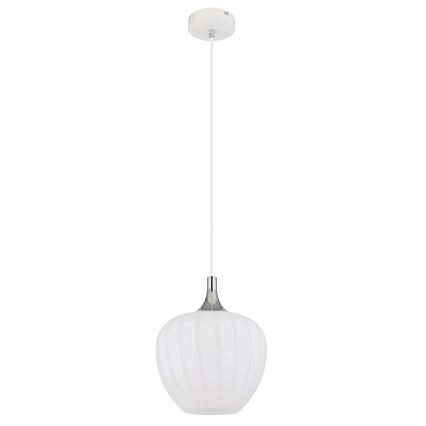 Globo - Lampadario a sospensione con filo 1xE27/60W/230V diametro 24 cm bianco