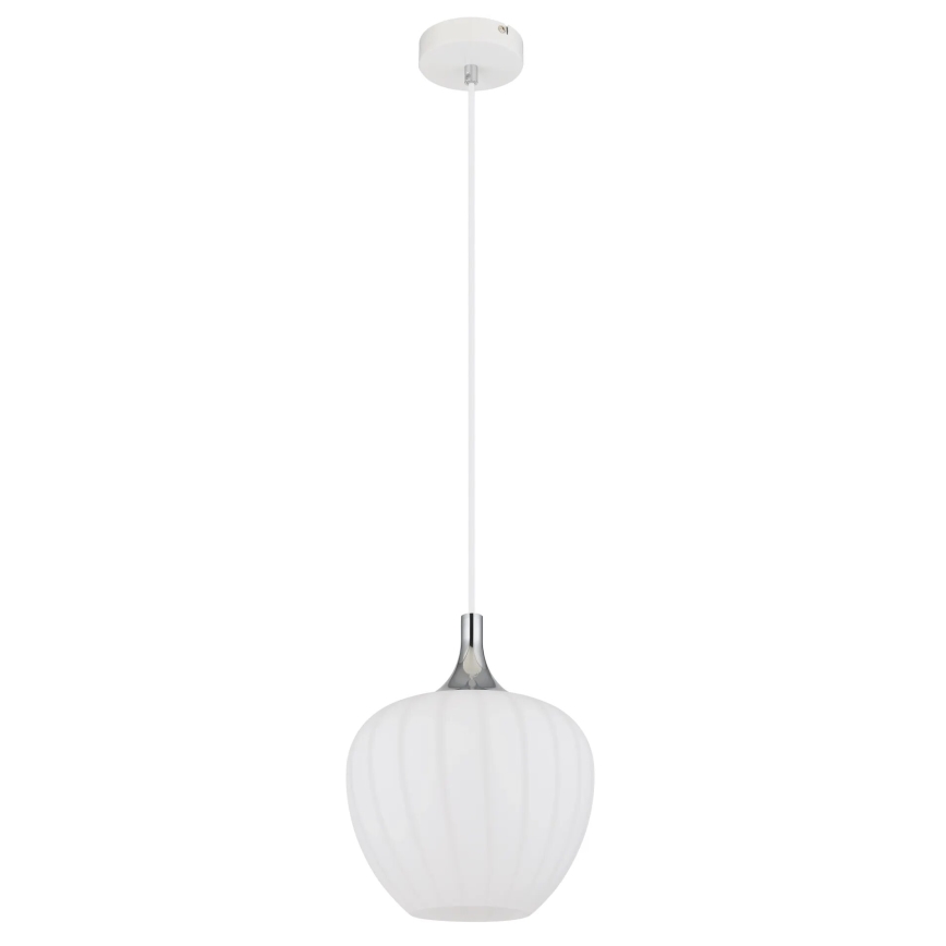 Globo - Lampadario a sospensione con filo 1xE27/60W/230V diametro 24 cm bianco
