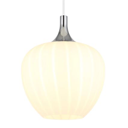 Globo - Lampadario a sospensione con filo 1xE27/60W/230V diametro 24 cm bianco