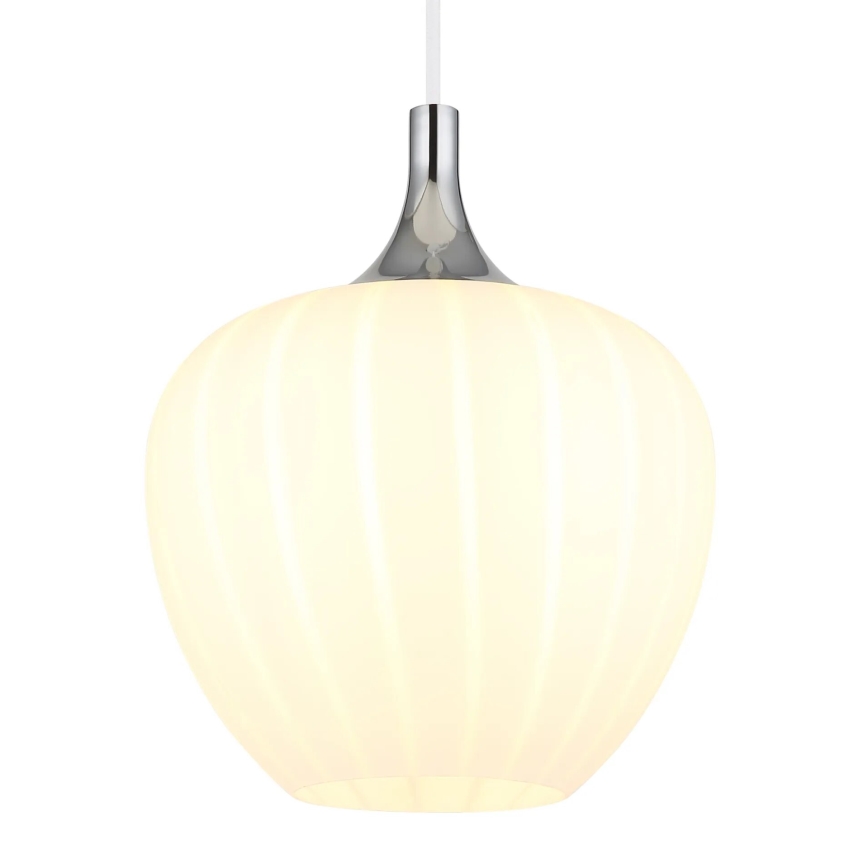 Globo - Lampadario a sospensione con filo 1xE27/60W/230V diametro 24 cm bianco