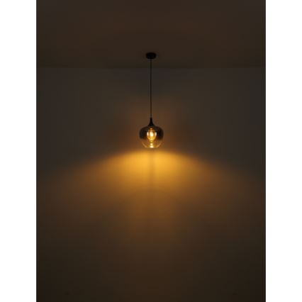 Globo - Lampada con piedistallo 1xE27/40W/230V nero/fumé
