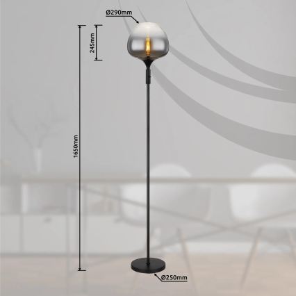 Globo - Lampada da terra 1xE27/40W/230V nera