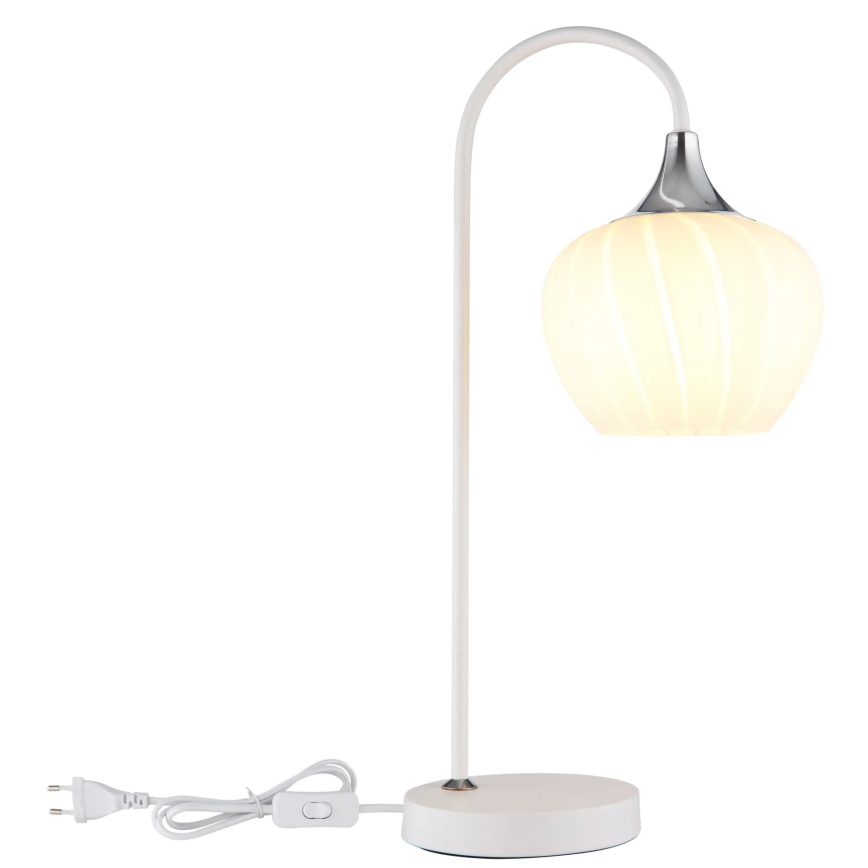 Globo - Lampada da tavolo 1xE27/40W/230V bianco