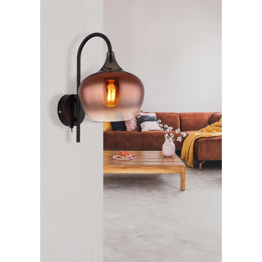 Globo - Applique 1xE27/40W/230V rame