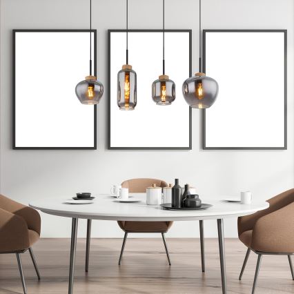 Globo - Lampadario a sospensione con filo 4xE27/40W/230V