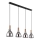 Globo 15550-4H - Lampadario a sospensione su cavo MATTEA 4xE27/6W/230V nero/fumé