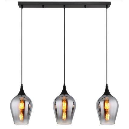 Globo - Lampadario a sospensione con filo 3xE27/60W/230V