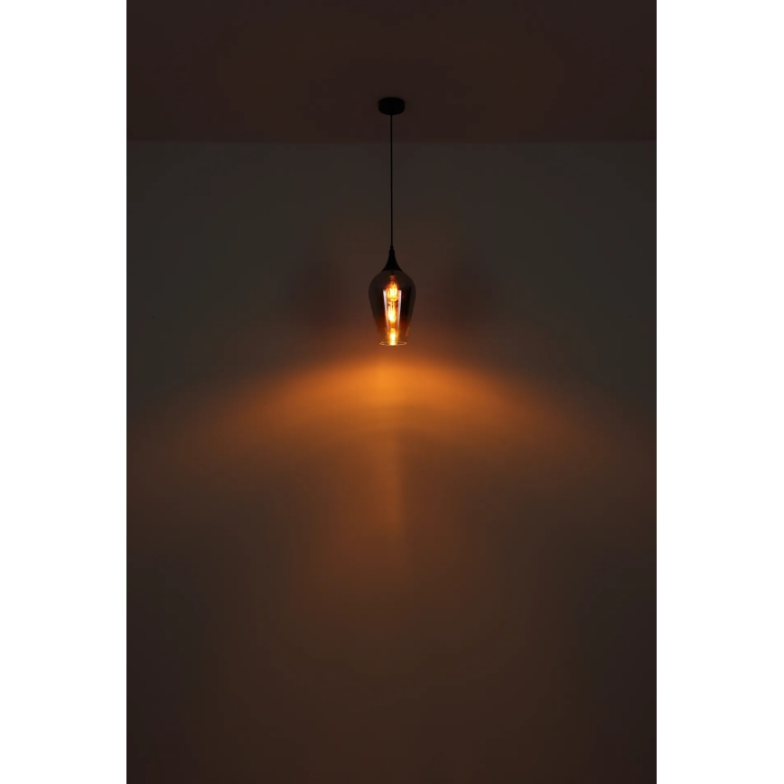 Globo - Lampadario a sospensione con filo 1xE27/60W/230V diametro 18 cm rame