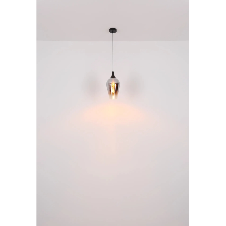 Globo - Lampadario a sospensione con filo 1xE27/60W/230V diametro 18 cm rame