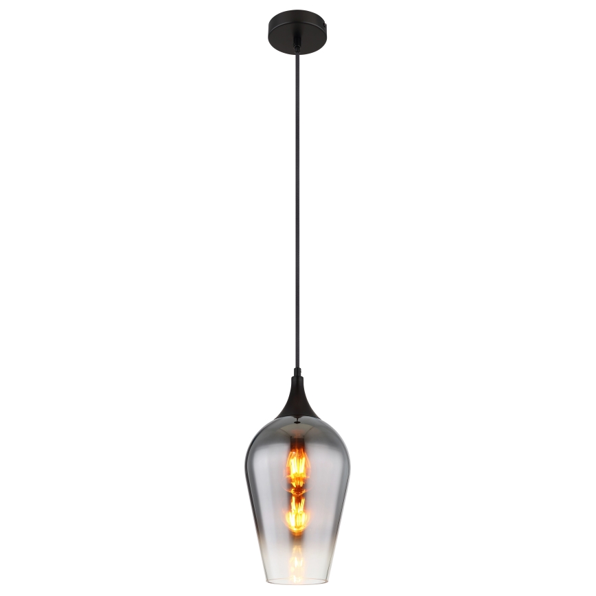 Globo - Lampadario a sospensione con filo 1xE27/60W/230V diametro 18 cm nero