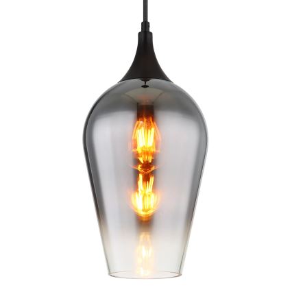 Globo - Lampadario a sospensione con filo 1xE27/60W/230V diametro 18 cm nero