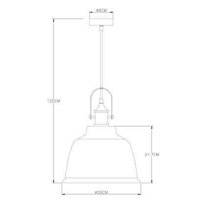 Globo - Lampadario a sospensione con filo 1xE27/60W/230V diametro 30 cm