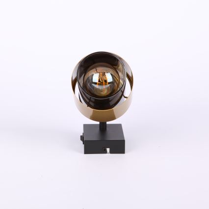 Globo - Faretto da parete 1xE27/40W/230V nero/ottone