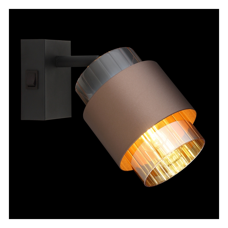 Globo - Faretto da parete 1xE27/40W/230V nero/bronzo