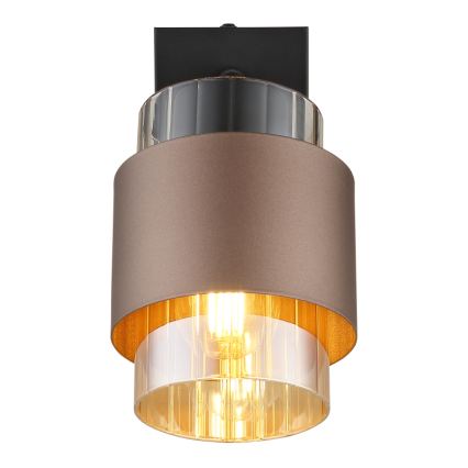 Globo - Faretto da parete 1xE27/40W/230V nero/bronzo