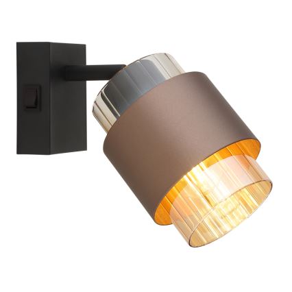 Globo - Faretto da parete 1xE27/40W/230V nero/bronzo