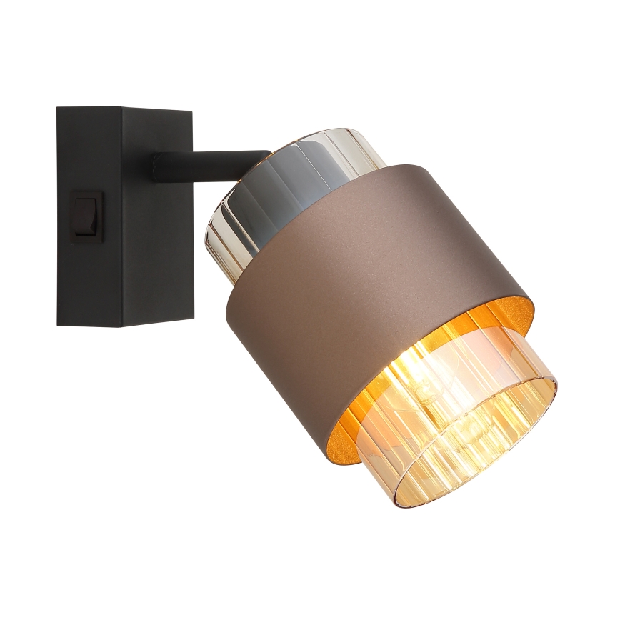 Globo - Faretto da parete 1xE27/40W/230V nero/bronzo