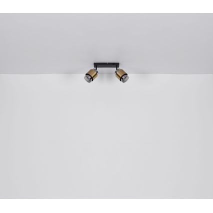 Globo - Faretto 2xE27/40W/230V nero/ottone