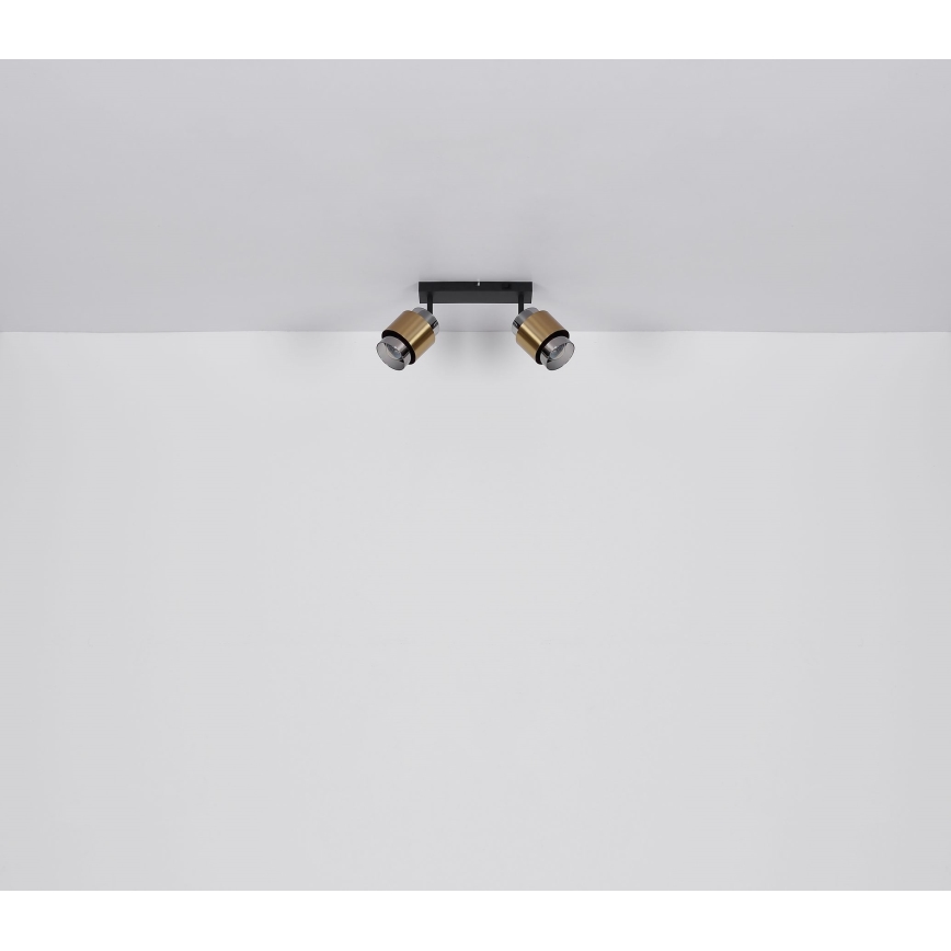 Globo - Faretto 2xE27/40W/230V nero/ottone