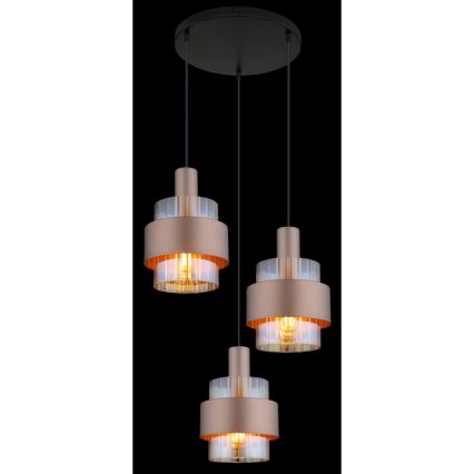 Globo - Lampadario a sospensione con filo 3xE27/60W/230V diametro 45 cm
