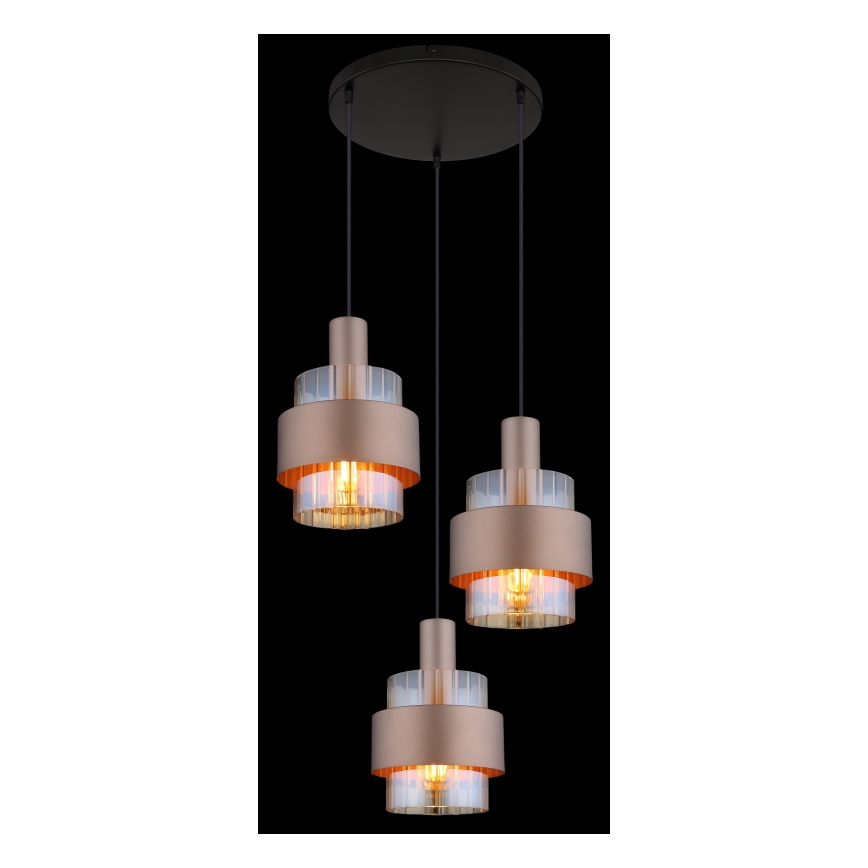 Globo - Lampadario a sospensione con filo 3xE27/60W/230V diametro 45 cm