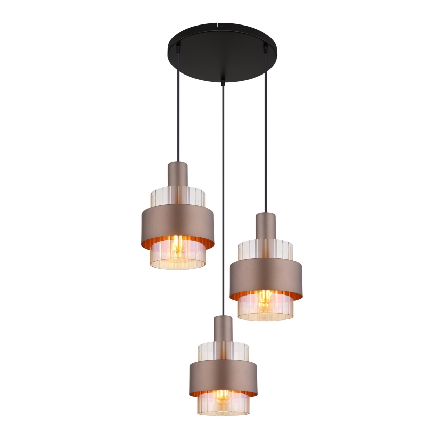 Globo - Lampadario a sospensione con filo 3xE27/60W/230V diametro 45 cm