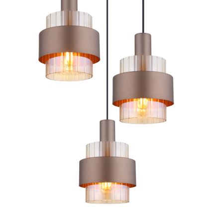 Globo - Lampadario a sospensione su cavo 3x E27/60W/230V