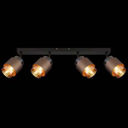 Globo - Plafoniera con 4 faretti 4xE27/40W/230V nero/bronzo