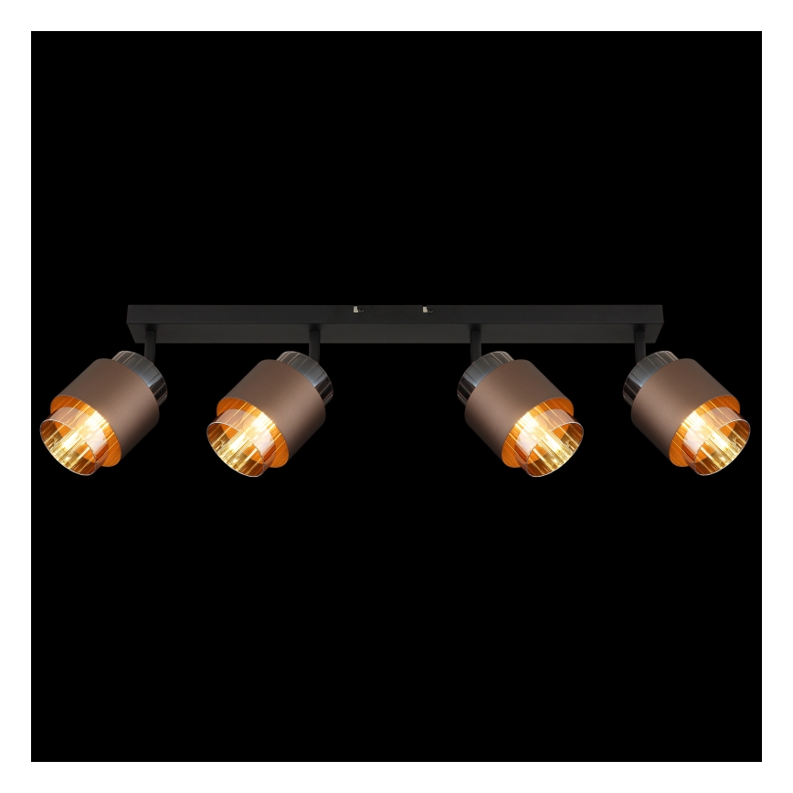 Globo - Plafoniera con 4 faretti 4xE27/40W/230V nero/bronzo
